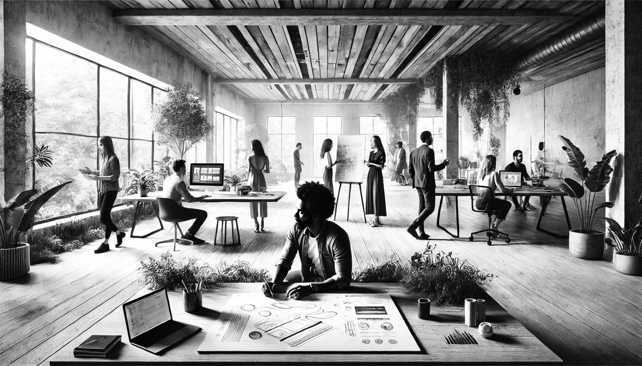 Neo-natural innovation team. Illustrated by Kelly Dowd